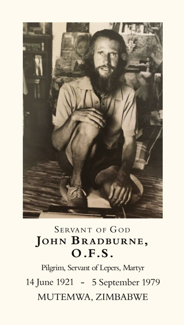 Servant of God John Bradburne Holy Card